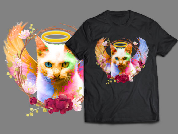 Cat Watercolour T Shirt Design Review
