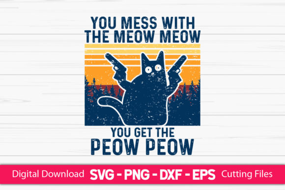 Vintage Black Cat Mess with the Meow Review